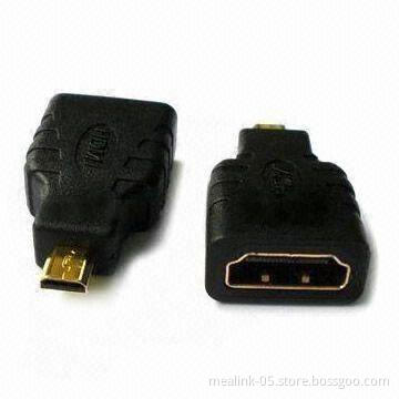 HDMI D Type Male to HDMI A Type Female Adapters with Gold Plating